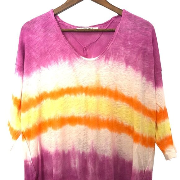 NWT Free People Pomona Tunic Cover-Up Wild Bloom Linen Cotton Blend Tiny Flaw - Picture 2 of 10